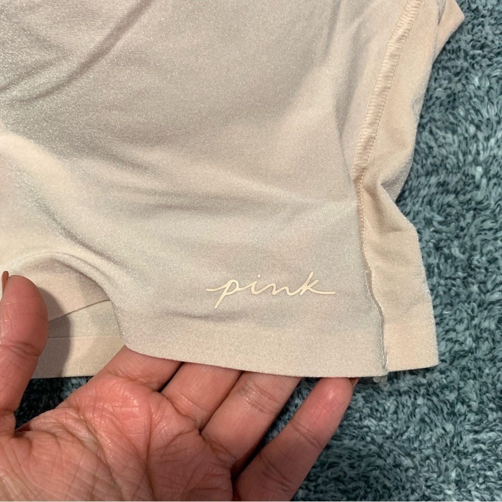 PINK Victoria's Secret Light Nude Seamless Longline Bra - Picture 2 of 5